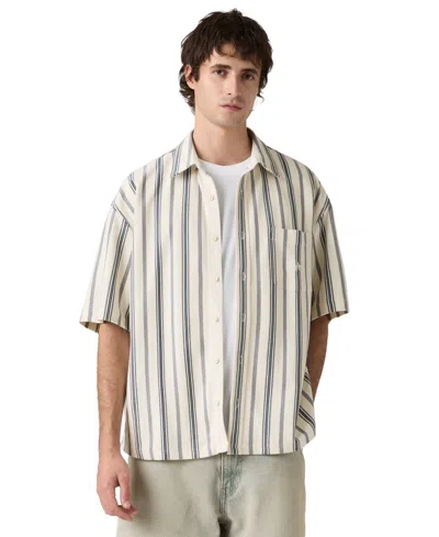 Levi's Men's Dawson Pique Stripe Shirt In Neutral