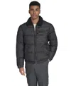 Levi's Quilted Denim Jacket With Fleece Collar In Black