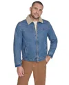 Levi's Western Denim Jacket With Removable Faux Shearling Collar In Blue