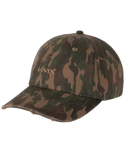 Levi's Men's Distressed Baseball Hat In Camo