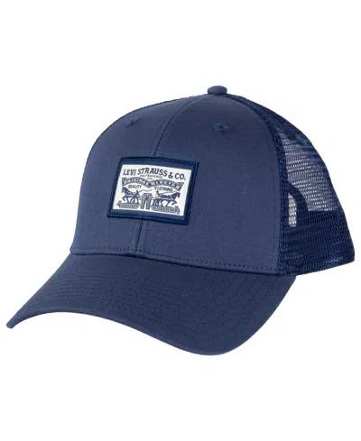 Levi's Men's Double Horse Snapback Trucker Hat In Navy