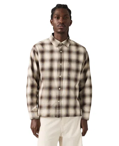 Levi's Men's Duboce Boxy Regular-fit Overshirt In Brown