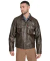 Levi's Men's Faux Leather Trucker Jacket In Brown