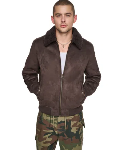 Levi's Levis Men's Faux Shearling Bomber Jacket In Brown