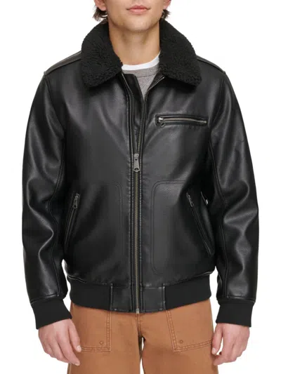 LEVI'S MEN'S FAUX SHEARLING COLLAR BOMBER JACKET