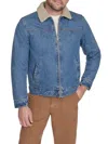 Levi's Western Denim Jacket With Removable Faux Shearling Collar In Blue