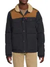 Levi's Woodsman High Pile Fleece Puffer Jacket In Blue