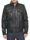 Levi's Men's Faux Shearling Lined Bomber Jacket In Black