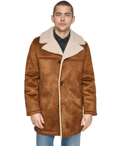 Levi's Men's Full Length Faux Shearling Jacket In Brown