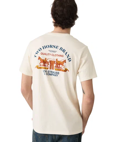 Levi's Men's Graphic Logo Crewneck T-shirt In White