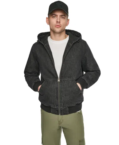 Levi's Men's Hooded Quilted-lined Classic-fit Cotton Jacket In Black
