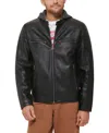 Levi's Men's Jersey Hood Racer Jacket In Black