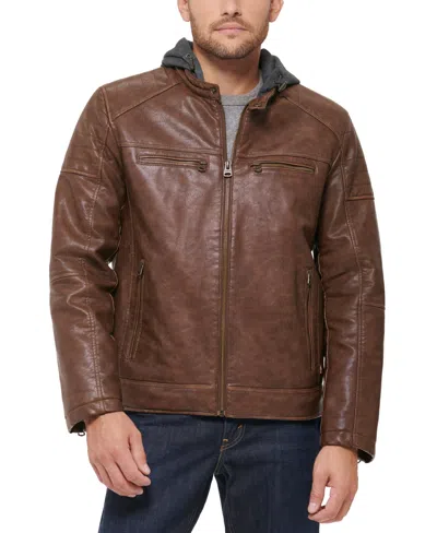 Levi's Men's Jersey Hood Racer Jacket In Brown