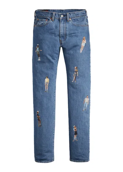 Pre-owned Levi's Men's Levis X Stranger Things 505 Regular Fit Jeans In Blue
