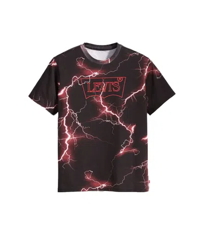 Pre-owned Levi's Men's Levis X Stranger Things Strange Logo Tee Shirt In Black
