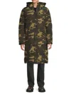Levi's Men's Longline Hooded Puffer Jacket In Multi