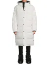 Levi's Men's Longline Hooded Puffer Jacket In White