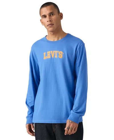 Levi's Men's Long-sleeve Graphic Authentic T-shirt In Blue