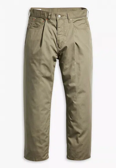 Levi's Men's Pants Levis 39957 0009 - Stay Loose Pleated Crop Smokey Olive In Green