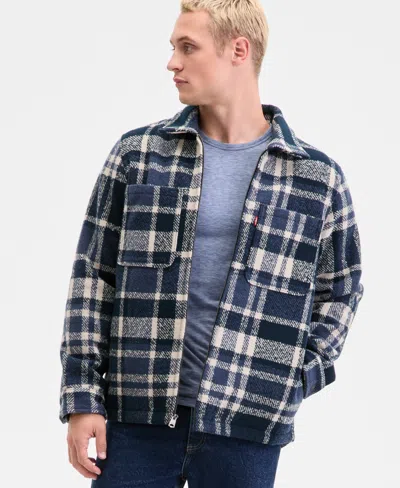 Levi's Men's Plaid Shirt Jacket In Blue