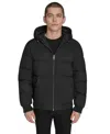 Levi's Quilted Puffer Hoodie Bomber Jacket In Black