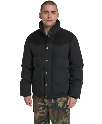 Levi's Men's Quilted Mixed-media Rancher Jacket In Blue