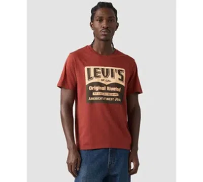 Levi's Men's Regular-fit Crewneck T-shirt In Red