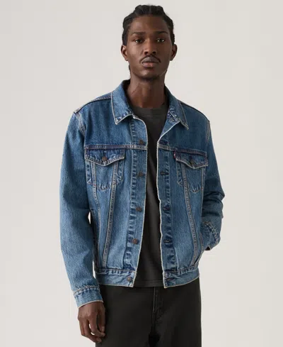 Levi's Men's Regular Fit Non-stretch Denim Trucker Jacket In Blue