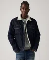 Levi's Men's Regular Fit Sherpa Denim Trucker Jacket In Blue