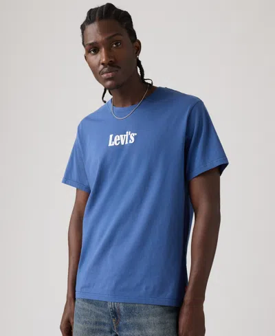 Levi's Men's Relaxed Fit Box Tab Logo Crewneck T-shirt In Blue