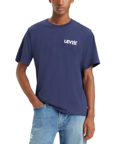 Levi's Men's Relaxed Fit Short Sleeve Box Tab Logo Crewneck T-shirt