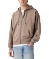 Levi's Men's Relaxed Fit Cropped Full-zip Hoodie In Brown
