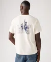 Levi's Cowboy Logo Back Print Relaxed Fit T-shirt In White