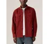 Levi's Men's Relaxed Fit Long Sleeve Button Front Worker Shirt In Red