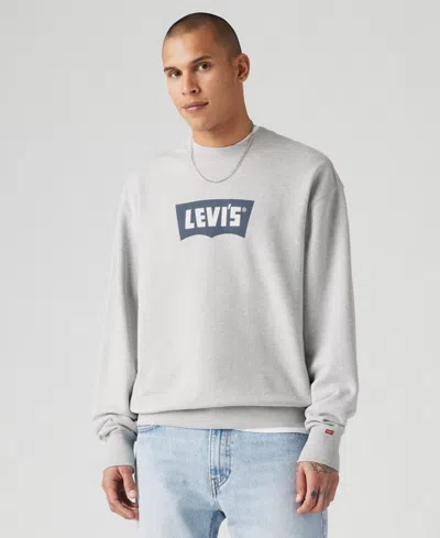 Levi's Men's Relaxed Fit Vintage-style Graphic Sweatshirt In Gray