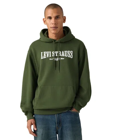 Levi's Men's Relaxed Graphic Long Sleeve Hoodie In Green