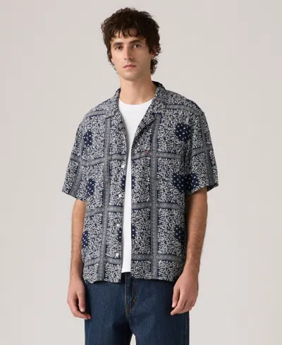 Levi's Men's Relaxed-fit Camp Collar Shirt In Blue
