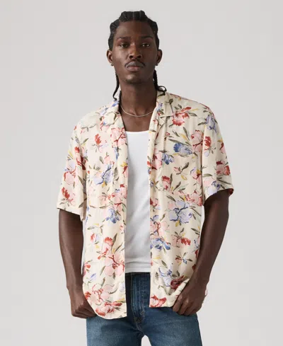 Levi's Men's Relaxed-fit Camp Collar Shirt In Neutral