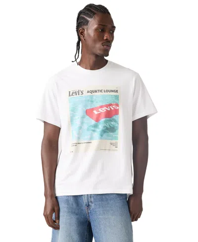 Levi's Men's Relaxed-fit Short-sleeve Graphic T-shirt In White
