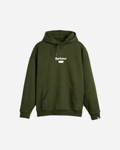 Levi's Men S Barbour Graphic Hoodie Green In Black