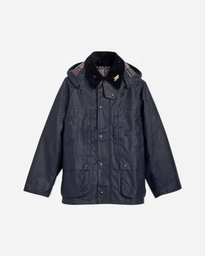 Levi's Men S Barbour Oversized Bedale Waxed Jacket Navy In Blue