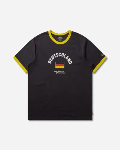 Levi's Men S Deutschland Ringer T-shirt Black In Animal Print