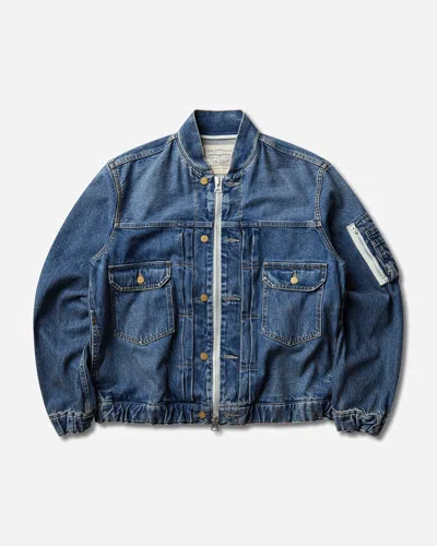 Levi's Men S Sacai Blouson Jacket Washed Indigo In Blue