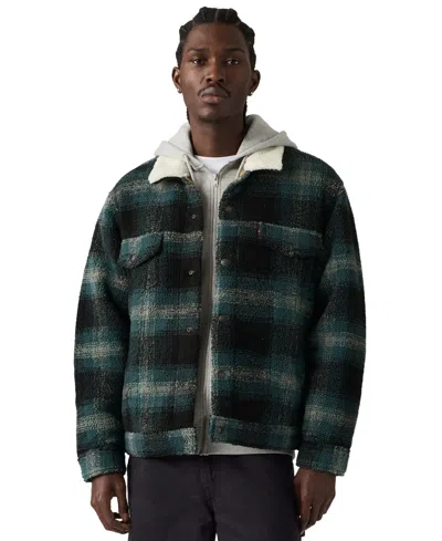 Levi's Men's Sherpa Trucker Denim Jacket In Multi
