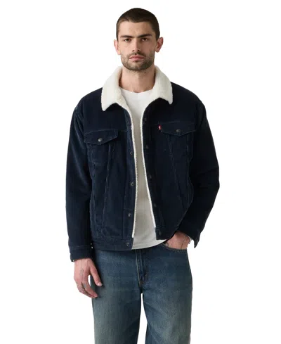 Levi's Men's Sherpa-lined Regular-fit Trucker Jacket In Blue