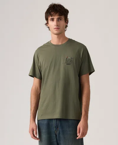 Levi's Men's Short-sleeve Crewneck T-shirt In Green