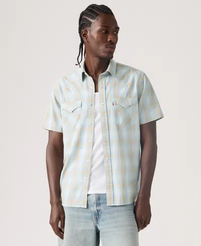 Levi's Men's Short-sleeve Western Shirt In Blue