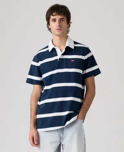 Levi's Men's Short-sleeve Rugby Polo Shirt In Blue