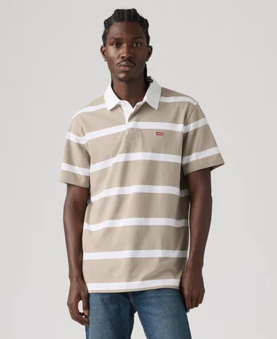 Levi's Men's Short-sleeve Rugby Polo Shirt In Brown