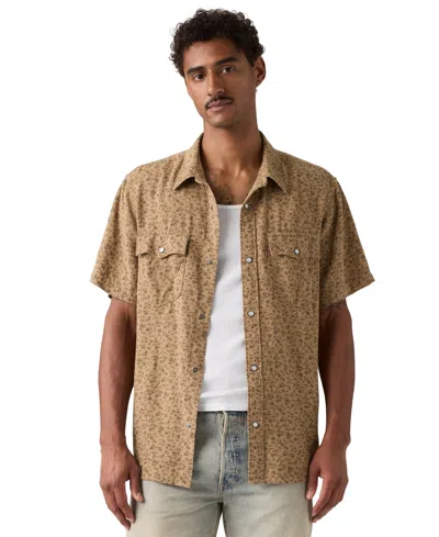 Levi's Men's Short-sleeve Western Shirt In Brown
